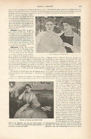 LAMINA ESPASA 7723: Las amigas y Retrato de señora por Orlik