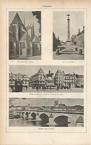 LAMINA ESPASA 7603: Vistas de Orleans Francia