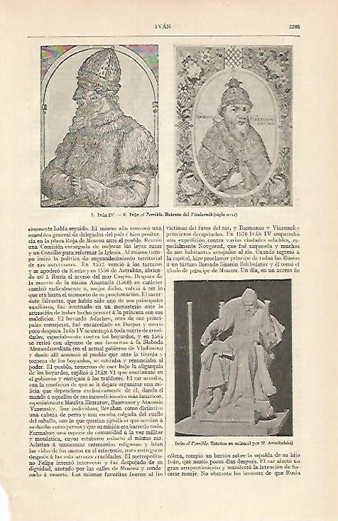 LAMINA ESPASA 7287: Ivan IV e Ivan el Terrible