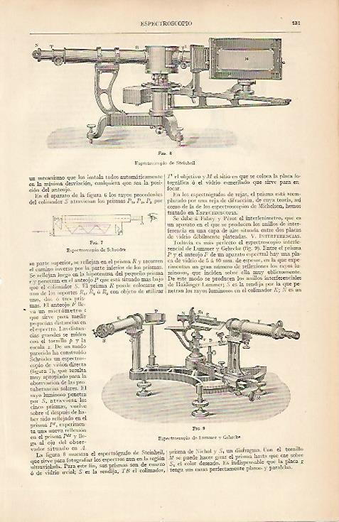 LAMINA ESPASA 7840: Espectroscopio de Steinheil