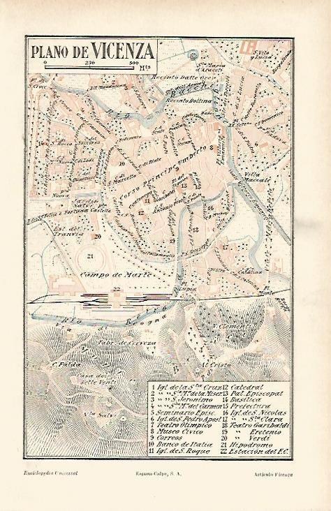 LAMINA DE ESPASA 247: Plano de Vicenza