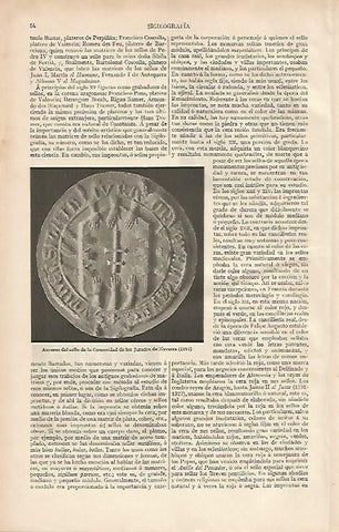 LAMINA ESPASA 2550: Anverso del sello de la Comunidad de Jurados de Navarra 1297