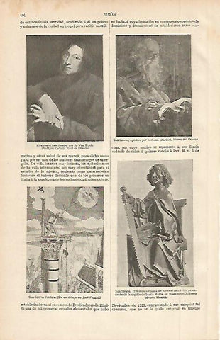 LAMINA ESPASA 2598: Imagenes de San Simon