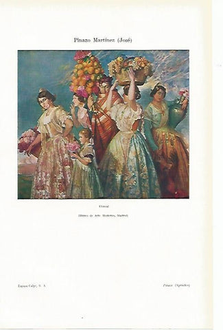 LAMINA ESPASA 2839: Floreal obra de Jose Pinazo