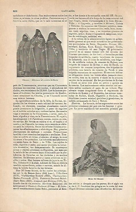 LAMINA ESPASA 2988: Habitantes del Caucaso