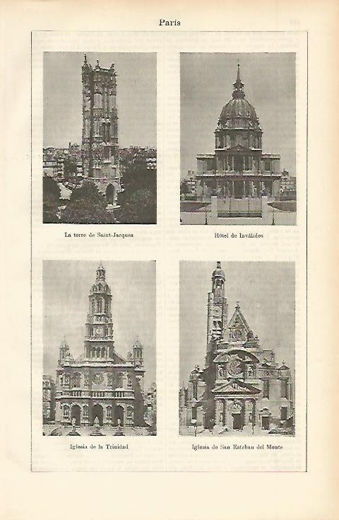 LAMINA ESPASA 2271: Edificios importantes de Paris
