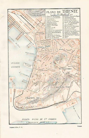 LAMINA ESPASA 20410: Plano de Trieste Italia