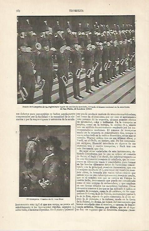 LAMINA ESPASA 20498: Banda de trompetas en Londres en 1919