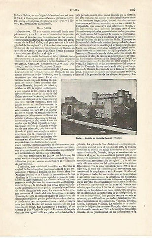 LAMINA ESPASA 20900: Castillo de Civitella Ranieri en Umbria Italia