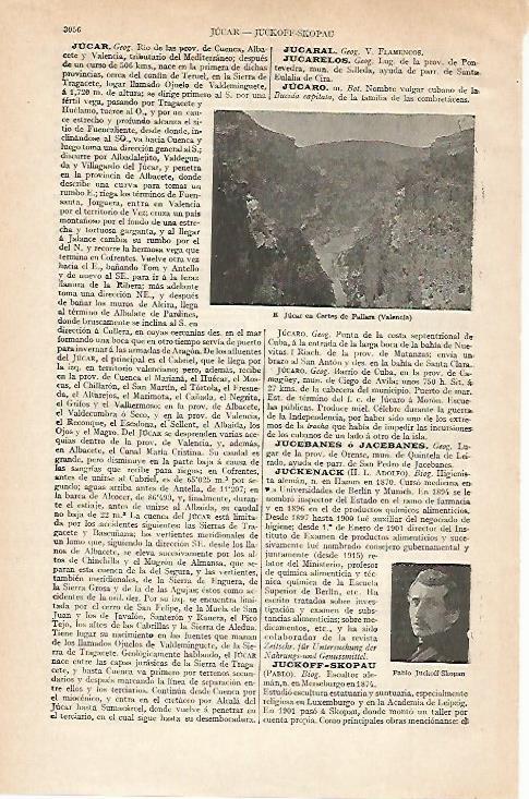 LAMINA ESPASA 21097: El Jucar en Cortes de Pallars Valencia