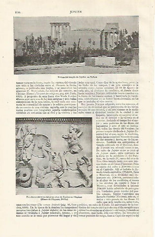 LAMINA ESPASA 21126: Templo de Jupiter en Baalbek Libano