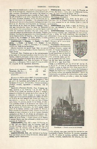 LAMINA ESPASA 20502: Escudo y Catedral de Trondhjem Noruega