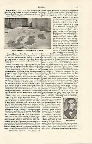 LAMINA ESPASA 21242: Tumbas de Obiols Barcelona