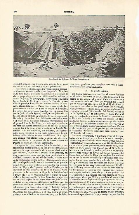 LAMINA ESPASA 21457: Defensas de Novo-Georgiewsky