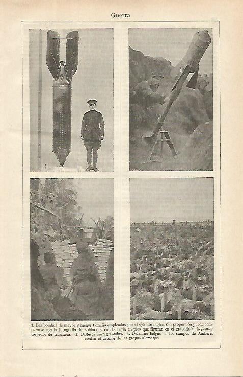 LAMINA ESPASA 21460: Bombas de la Primera Guerra Mundial