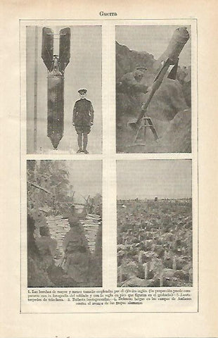 LAMINA ESPASA 21460: Bombas de la Primera Guerra Mundial