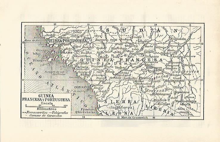 LAMINA ESPASA 21502: Mapa de Guinea
