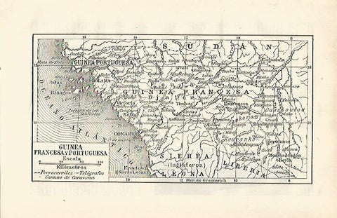 LAMINA ESPASA 21502: Mapa de Guinea