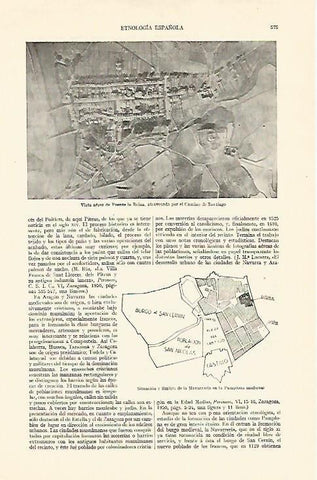 LAMINA ESPASA 21971: Vista aerea de Puente la Reina