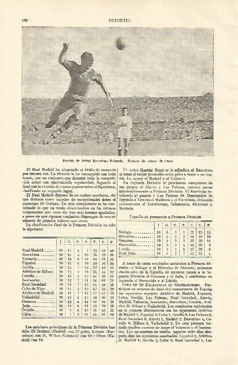 LAMINA ESPASA 22134: Partido de futbol Barcelona-Valencia 