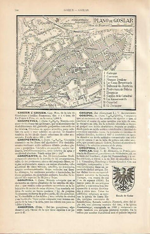 LAMINA ESPASA 2136: Plano de Goslar Alemania