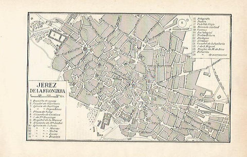 LAMINA ESPASA 21008: Plano de Jerez de la Frontera Cadiz