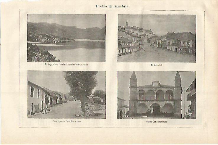 LAMINA ESPASA 23019: Vistas de Puebla de Sanabria Zamora