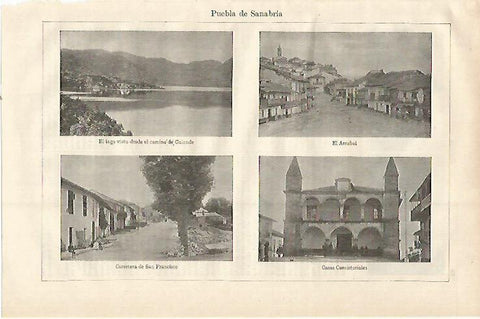 LAMINA ESPASA 23019: Vistas de Puebla de Sanabria Zamora