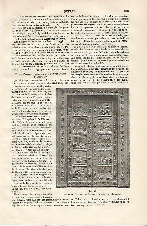 LAMINA ESPASA 23092: Puerta del Paraiso del Baptisterio de Florencia
