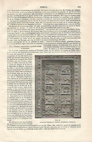 LAMINA ESPASA 23092: Puerta del Paraiso del Baptisterio de Florencia