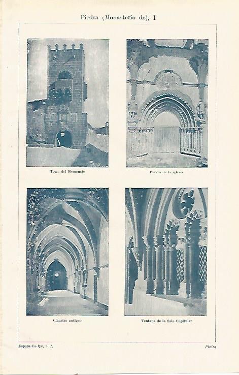LAMINA ESPASA 23214: Monasterio de Piedra