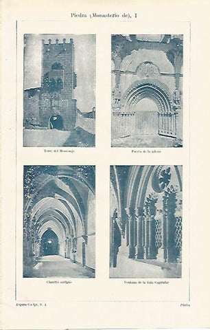 LAMINA ESPASA 23214: Monasterio de Piedra