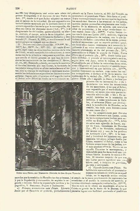 LAMINA ESPASA 23415: Cristo ante Pilato por Tintoretto