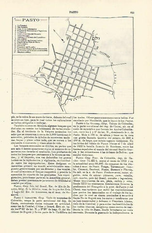 LAMINA ESPASA 23430: Plano de Pasto en Colombia