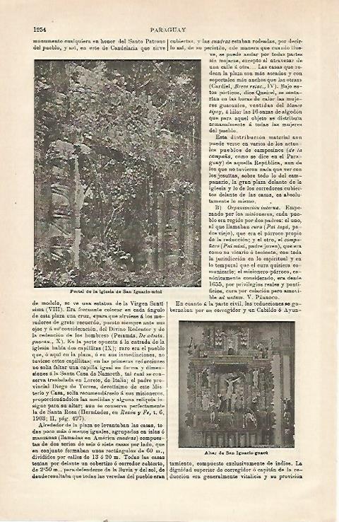 LAMINA ESPASA 23613: Portal de la Iglesia de San Ignacio Mini