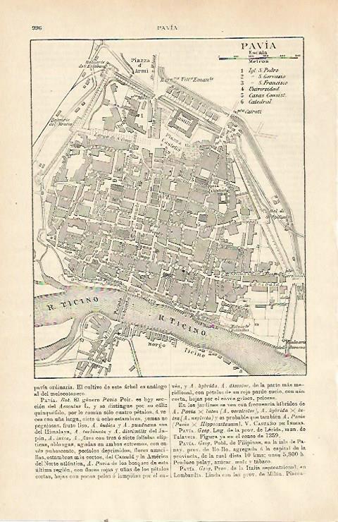 LAMINA ESPASA 23847: Plano de Pavia