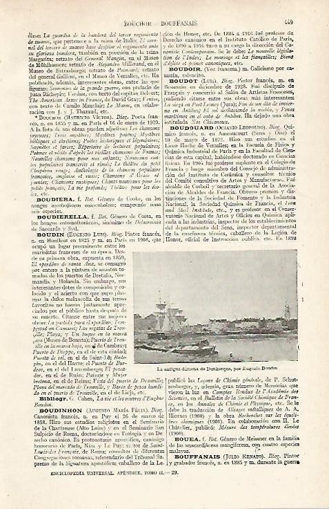 LAMINA ESPASA 24352: Darsena de Dunkerke por E. Boudin