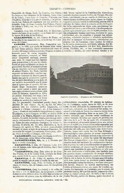 LAMINA ESPASA 24398: Parlamento de Canberra en Australia