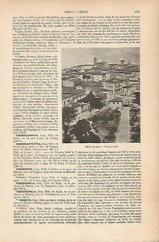 LAMINA ESPASA 25094: Vista de Chieti Italia