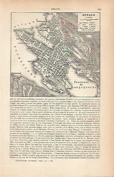 LAMINA ESPASA 25166:Plano de Bergen 