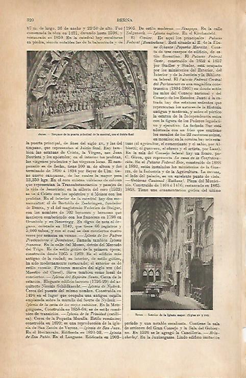LAMINA ESPASA 25180: Catedral de Berna