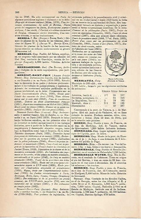 LAMINA ESPASA 25194: Escudo de Berriatua Vizcaya