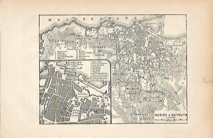 LAMINA ESPASA 25226: Plano de Beirut Libano
