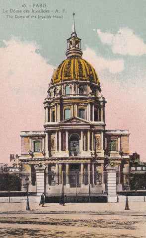 POSTAL 18917: PARIS: LA DOME DES INVALIDES