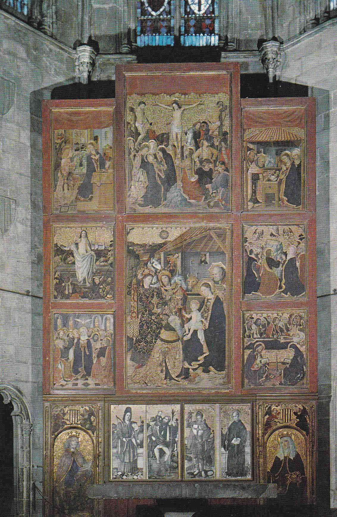 POSTAL 18922: BARCELONA: RETABLO REAL CAPILLA STA AGUEDA