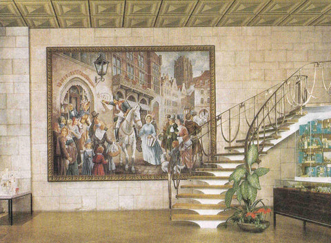 POSTAL 18998: IL CAVALIERE NEL VICOLO DELLE CAMPANA. HALL