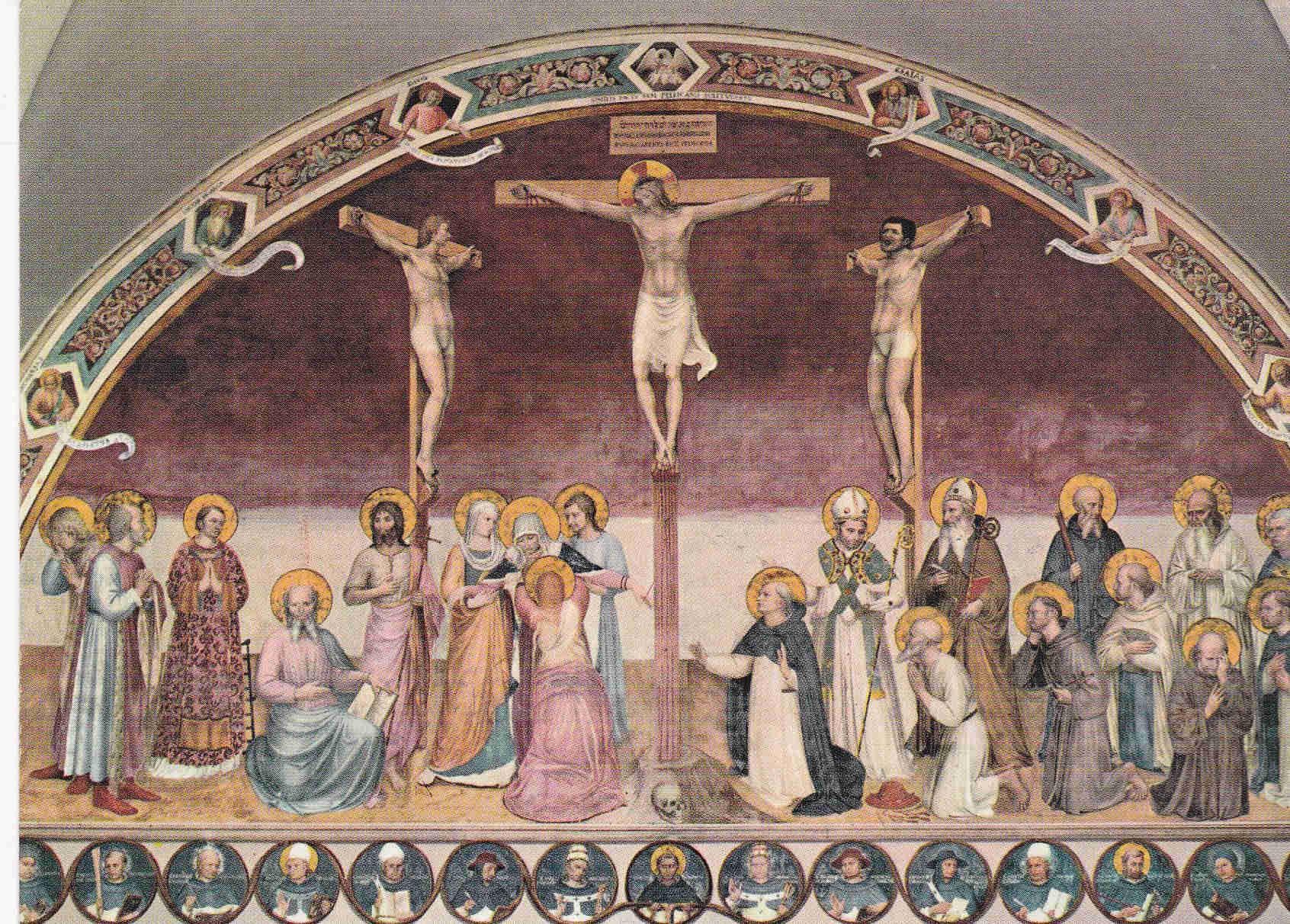 POSTAL 19018: FIRENZE: BEATO ANGELICO: LA CRUCIFIXION