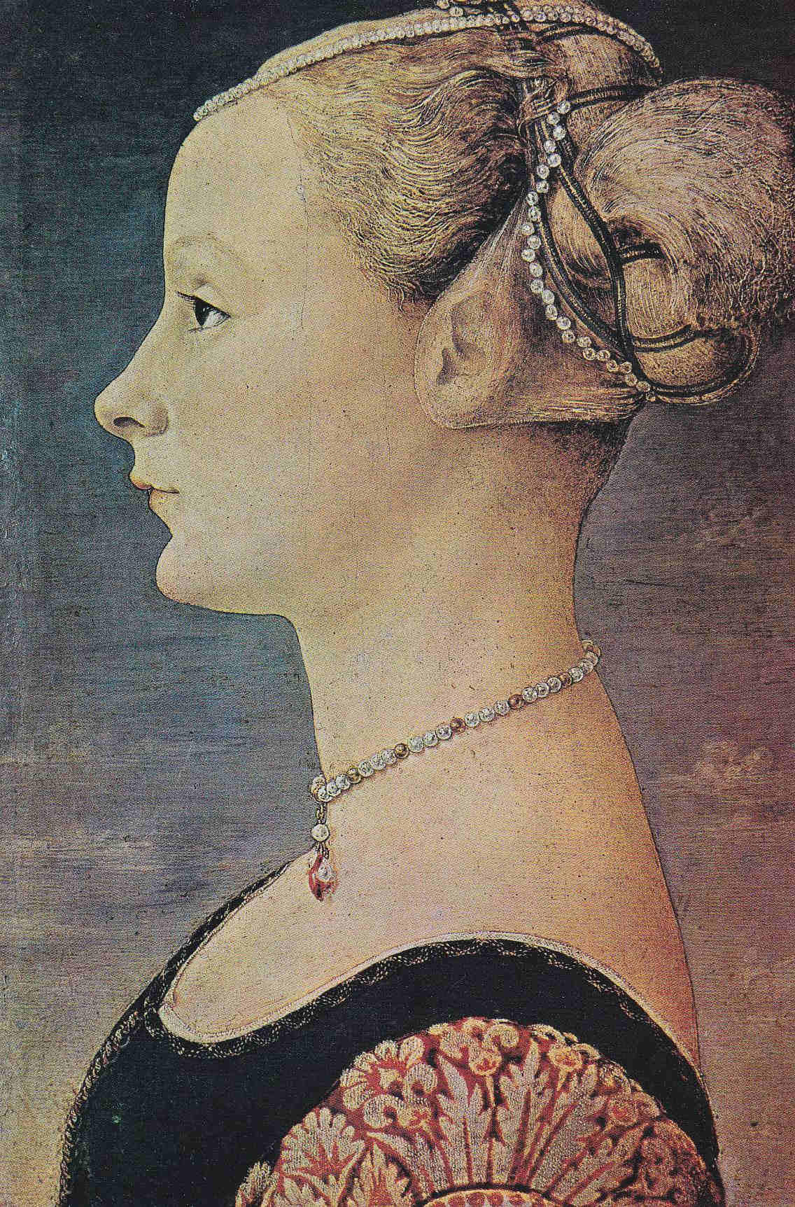 POSTAL 19027: MUSEO POLDI PEZZOLI: PERFIL DE LA MUJER DE ANTONIO DEL POLLAIOLO