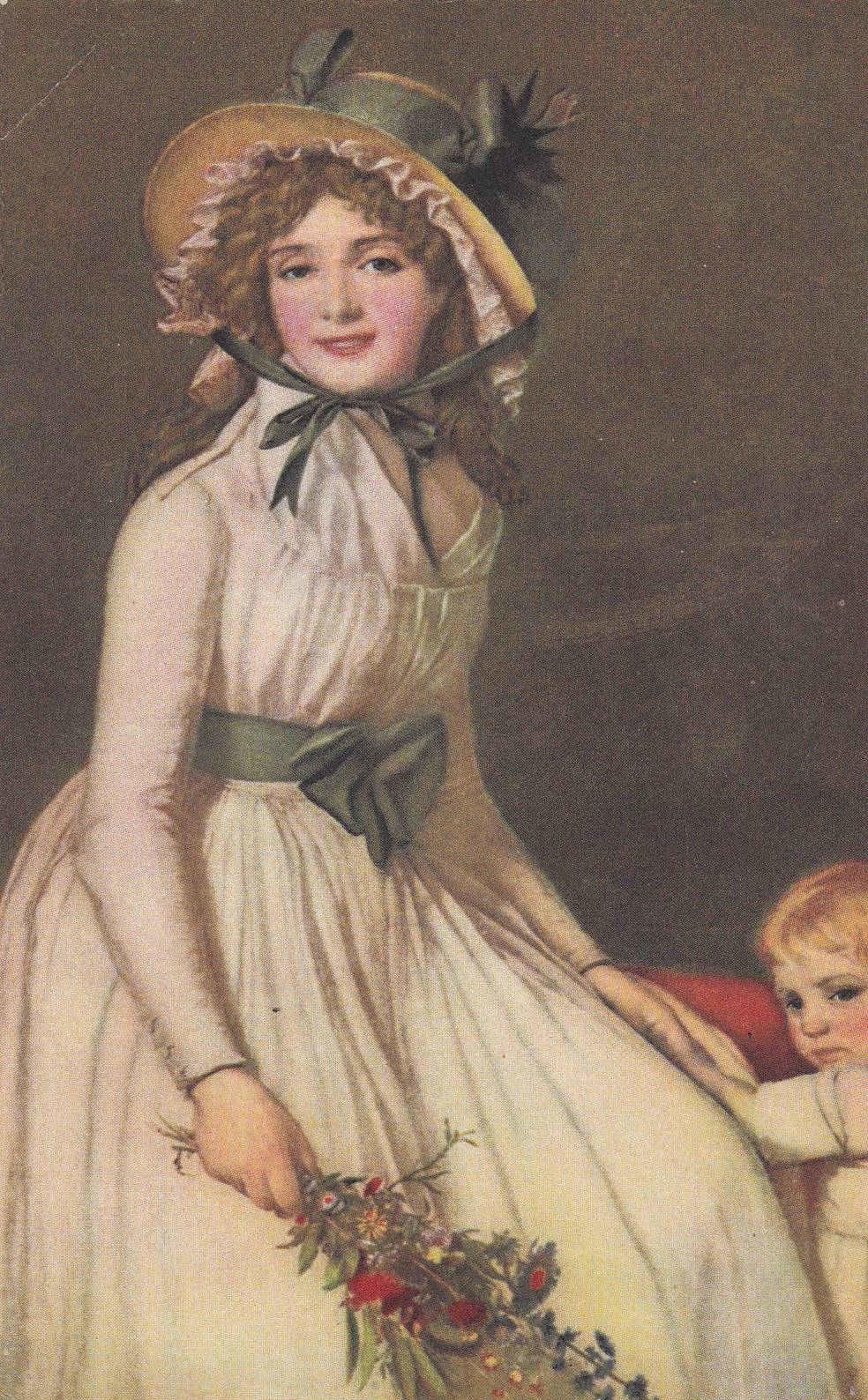 POSTAL 19083: CUADRO AUTOR DESCONOCIDO: MUJER Y NIÑO