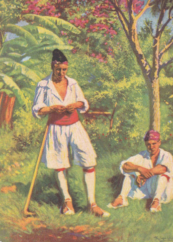 POSTAL 19090: CUADRO AUTOR DESCONOCIDO: TRABAJADORES DEL CAMPO